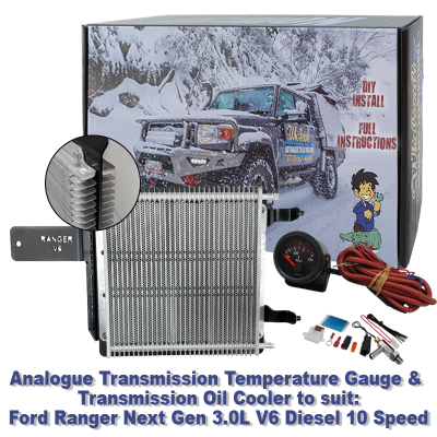 Ford Ranger Next Gen 3.0L V6 Diesel 10 Speed Analogue Temp Gauge & Transmission Cooler (DIY Installation Box)