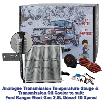 Ford Ranger Next Gen 2.0L Diesel 10 Speed Analogue Temp Gauge & Transmission Cooler (DIY Installation Box)